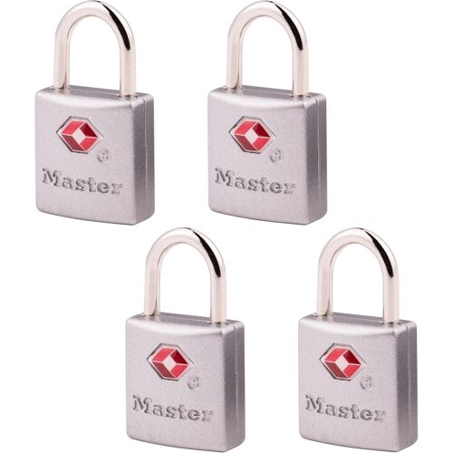Lot De 4 Cadenas En Laiton À Clé Approuvée Tsa Pour Bagages, Sacs À Dos, Valises À Fermeture Éclair
