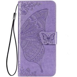 Coque Pour Xiaomi Redmi Note 11 Pro 5g / 4g, Pu Cuir Housse Tpu Flip Portefeuille Etui Avec Carte Fente & Stand Fonction & Motif Relief, Magnetique Protection Case Cover, Violet Clair