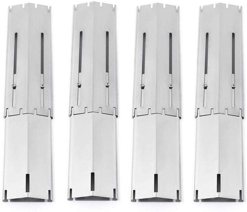 Ulteronixshop-Lot de 4 plaques de Chauffage universelles de Rechange réglables et résistantes en Acier Inoxydable pour Barbecue à gaz, étend de 30,5 cm à 53,3 cm