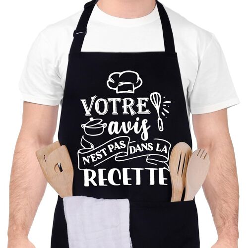 Patb-Tablier De Cuisine Pour Homme, Tabliers De Cuisine Étanche Réglable Tablier Barbecue Avec Poches Idée Cadeau Fête Des Pères