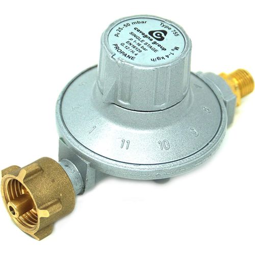 PATB-Régulateur Basse Pression 25-50mbar réglable en 11 Niveaux Régulateur de Pression de gaz pour Gril à gaz, radiateur Radiant, Chauffage Radiant de terrasse, cuisinière