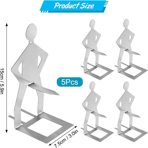 ASFASFq-5 Pièces Support À Saucisses pour Barbecue, Support Créatif pour Saucisses, Gril À Vertical Créatif, Acier Inoxydable Support à Saucisses, Accessoires De Gril Amusants pour Camping Pique-Niqu