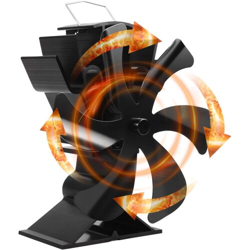 JEXNOVASHOP-Ventilateur à bûches à 6 lames pour poêle à bois