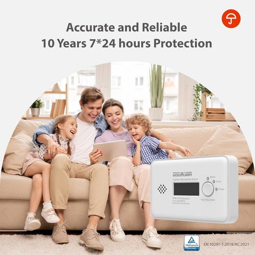 Wisualarm HY-GC20B Détecteur de monoxyde de Carbone autonomie 10 Ans à Pile(s) Gaz détecté monoxyde de Carbone