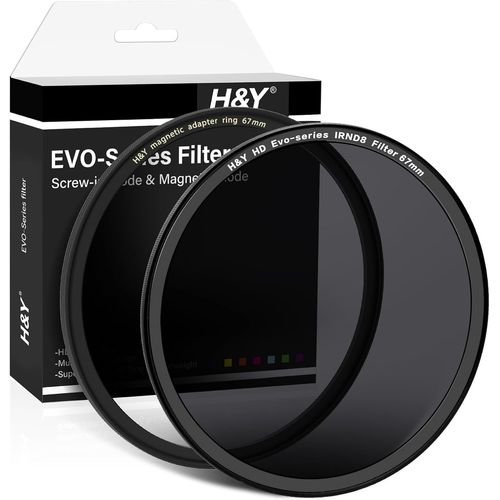 Filtre Nd Irnd8 67 Mm Filtre Nd Filtre À Densité Neutre 3 Arrêts Filtre Nd À Visser Et Filtre Magnétique 2 En 1 Avec Anneau Adaptateur Magnétique, Série Evo[Z2775]