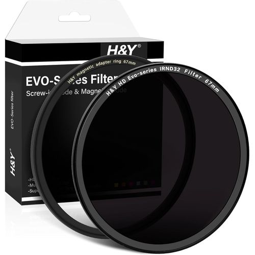 Filtre Nd Irnd32 67 Mm Filtre Nd Filtre À Densité Neutre 5 Arrêts Filtre Nd À Visser Et Filtre D'Objectif Magnétique 2 En 1 Avec Anneau Adaptateur Magnétique, Série Evo[Z2791]