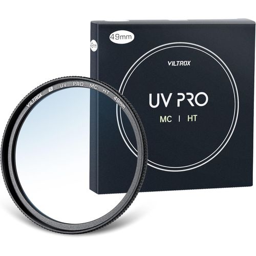 Filtre De Protection Uv Mc De 49Mm, Filtre Uv Uhd, 18 Revêtements Multicouches, Hydrophobe, Résistant Aux Rayures, Filtre Uv Ultra Fin Pour L'Objectif De La Caméra 49Mm[Z2870]