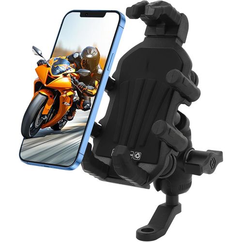 Support Mobile Moto Anti-Vibration, Support Réglable Pour Rétroviseur Compatible Avec Scooters, Vélos Et Motos (4,9""-8,1"")[Z1743]