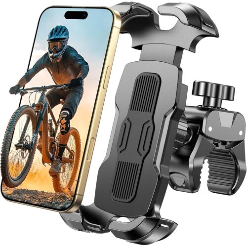 Kalanka-Support Telephone Velo, [Libération Rapide & Rotation 360°] Support Téléphone Moto, Verrouillage Sûr Porte Téléphone Vélo, Support Telephone Trotinette Electrique Pour Smartphones 4.7""-6.9