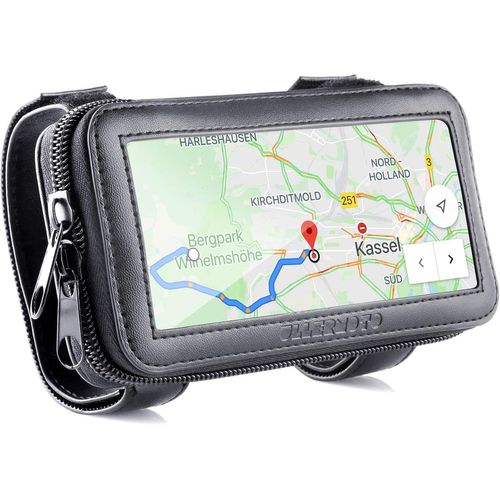 Super-Sportive Support De Téléphone Portable Pour Moto Sportive [Guidon Moignon] \U2013 Support Téléphone Moto Étanche, Porte Téléphone Scooter, Support Portable Moto Taille L[Z547]