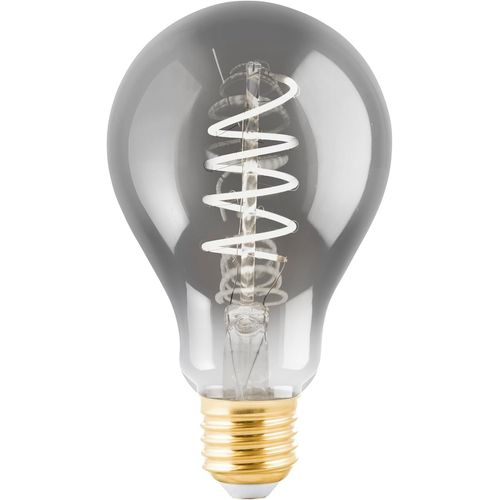 Connect.Z Ampoule Led E27 Connectée, G95, Zigbee, Contrôlable Par Application Et Commande Vocale Alexa, Dimmable, Blanc Chaud, 4 Watts, Verre Fumé, Design Vintage