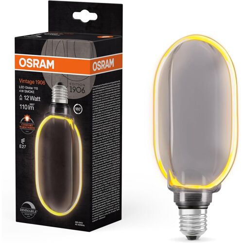 Kalanka-Vintage 1906 Globe 100 Filament O Lampe, 4 W, 110 Lm, 1800 K, 818 Blanc Chaud Agr¿¿Able, Smoke, Ip 20, Verre Sans Plomb, 100 Mm, Douille E27