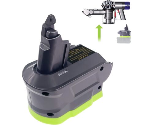 Adaptateur de batterie Ryobi 18 V pour aspirateurs Dyson V6 : conversion facile et système de protection intelligent