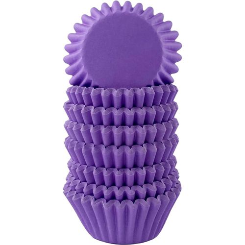 Mini Muffin Cups-Paper-Diameter 32 mm x 20 mm-Purple-200 Pieces-Pastry-Confectionery-Cupcake Cases and Sweets-Petit Fours