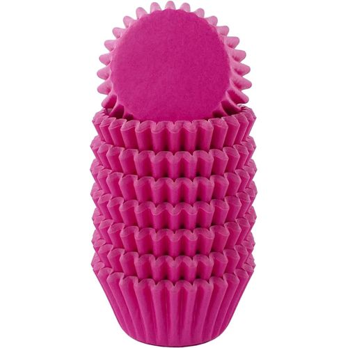Mini Muffin Cups-Paper-Diameter 32 mm x 20 mm-Strong Pink-200 Pieces-Pastry-Confectionery-Cupcake Cases and Sweets-Petit Fours