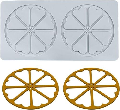 Kal-Moules En Silicone En Forme De Feuilles 3d Pour Fleurs, Gâteau, Fondant, Feuille D'abeille, Pâtisserie, Impression De Rose, Moule En Dentelle Creuse (Secteur_22,7 X 11,7 X 0,3 Cm_A)
