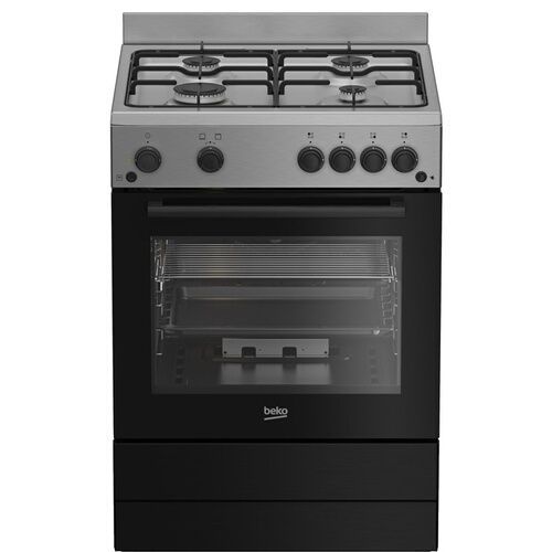 Beko - Cuisinière gaz 73l 4 feux noir FBG62031XCS