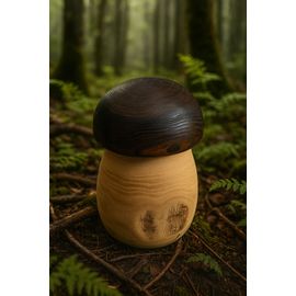 Gros champignon en bois tourné