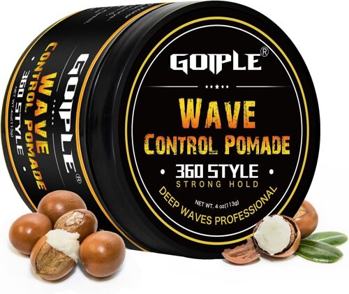 360 Wavy Hair Products-Strong Hold And Steady Waves,Easy Wash Cream Rinse With Wax For Hydration,Contróle And Silk Radiance. 4 G 