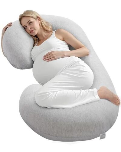 Coussin De Grossesse-Vevor-Forme C-Coussin D'allaitement Doux Respirant-Avec Housse Amovible Lavable