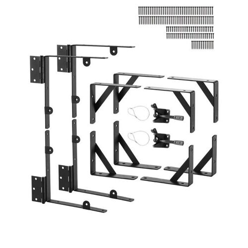 Portail De Jardin-Vevor-Portillon De Patio-Kit Quincaillerie De Cadre Porte-2 Ensembles-Avec Corde De Verrouillage À Loquet