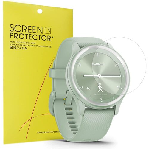 Kal-Lot De 6 Films De Protection D'écran Pour Garmin Vivomove Sport Transparent Tpu [Sans Bulles] [Compatible Avec La Coque] [Qualité Supérieure]