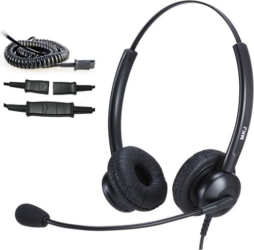 Casque Téléphonique Pour Téléphone De Bureau Rj9 Filaire Avec Microphone Antibruit Compatible Avec Cisco Cp-7821 7841 7941 7945 7925 7962 7965G 8811 8845 8945 9951 9971