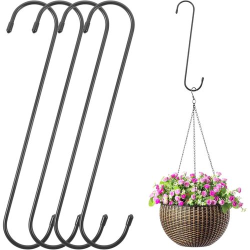 Lot De 4 Grands Crochets En S Robustes Pour Suspendre Des Plantes,Grandes Branches D'arbre,25,4 Cm
