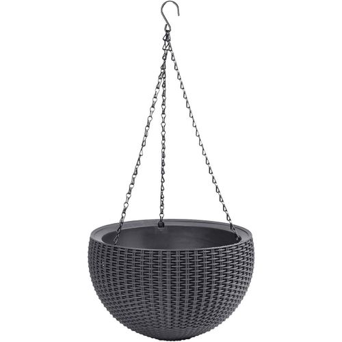 ASFASFq-223694 - Jardinière Sphérique Suspendue - 35x35x22 cm, Gris