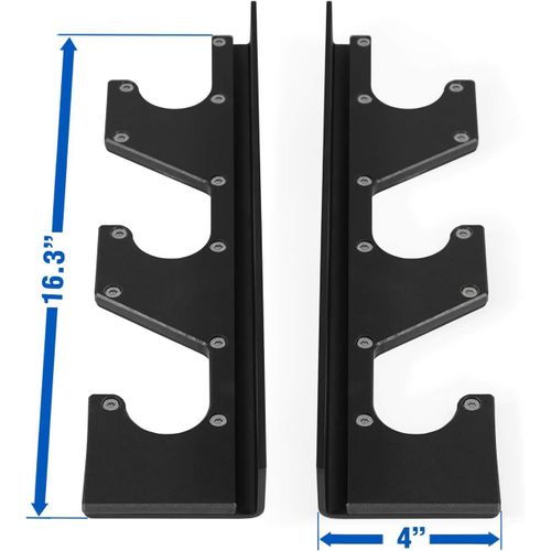 Asfasfq-Support Mural Horizontal Pour Haltères Avec Couche Protectrice En Plastique Uhmw - Support Suspendu Pour Haltères, Barres De Musculation Et Barres De Traction - Support Pour Haltères