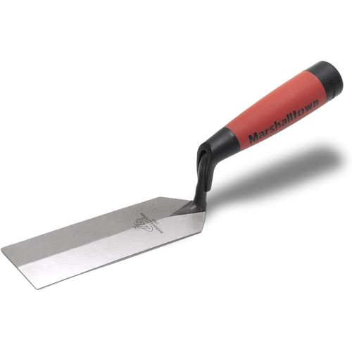 ASFASFq-Truelle à bord de avec poignée Durasoft, en acier au carbone, truelle étroite pour les endroits étroits, dimensions : 152x51 mm