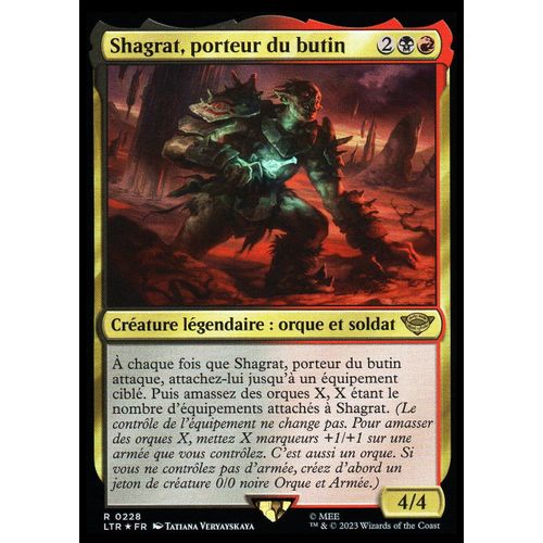 Shagrat Porteur Du Butin - Foil - Magic - Le Seigneur Des Anneaux - Chroniques De La Terre Du Milieu Vf - R - 228