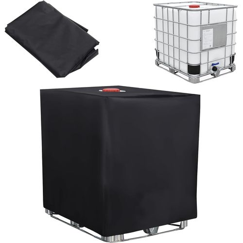 120×100×116cm Bache Protection,Bâche Imperméable,Couverture Imperméable,Housse de Protection pour Réservoir IBC,Couvercle Cuve 1000L,Bouchon Cuve Anti-UV,Réservoir d'eau Couv