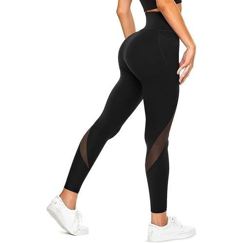 Pantalons De Sport Femme Pantalon De Sudation Legging Anti Cellulite Fitness Jogging Yoga Minceurtaille Haute Pantalon Avec Poche