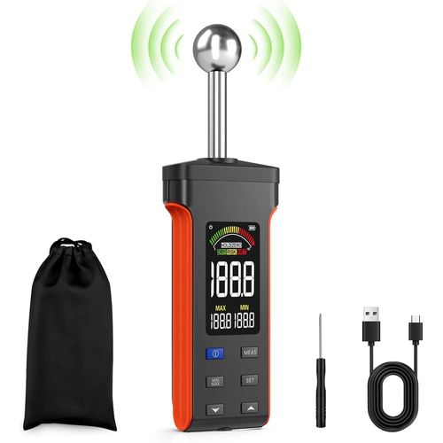 NouvelHorizonstore-Testeur Humidité Rechargeable Humidimètre Mesure non destructive Humidimètre Mural Maçonnerie avec écran LCD Couleur & Alarme sonore pour Murs, Bois, Plâtre Testeur Humidité Bois D