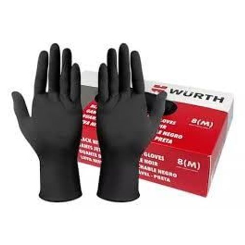 Kalanka-Wurth Lot De 100 Gants Jetables En Nitrite Non Poudrés Pour Un Usage Professionnel - Gants Élastiques Résistants - Noir - Taille L