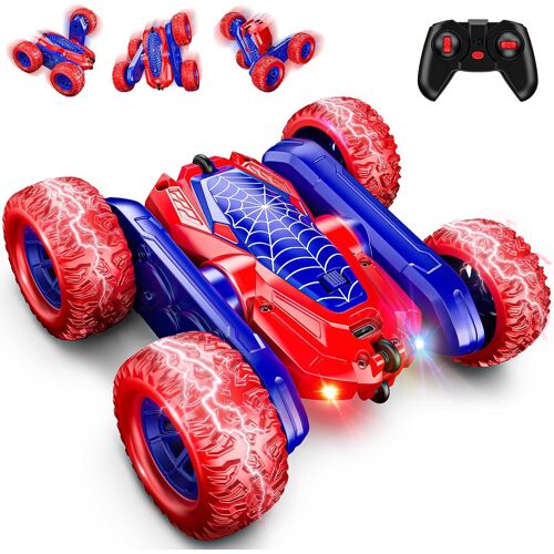 Voiture Telecommandé Enfant, 2.4Ghz 360° Rotation Voiture Télécommandée Monster Truck, 4WD RC Car Radiocommandee Jouet Enfant 3-8 Ans Garçon Jeux Exterieur - Cadeau de Noël Enfants