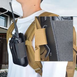 Black PU Belt Holster with Belt Clip Compatible with Kenwood Quansheng Motorola Walkie Talkie,Fashion,Black,Fashion