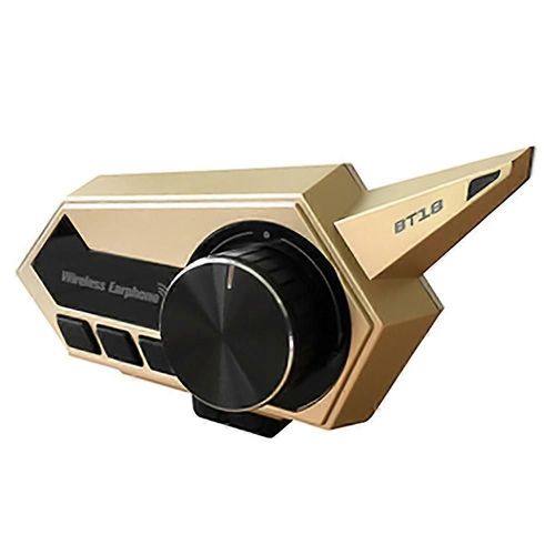 Bt18 Moto Intercom Bluetooth V5.0 Casque Casque Stéréo Casque Écouteur Avec Mains Libres Moto F