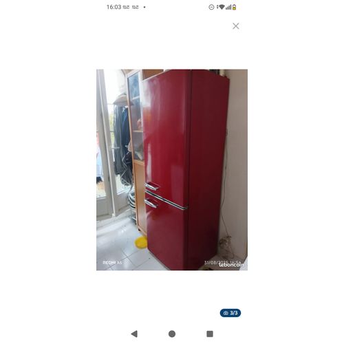 Réfrigérateur Proline vintage rouge avec congélateur