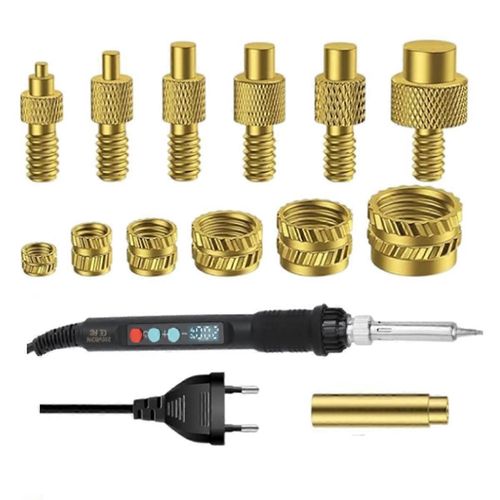 Ensemble de pointes de soudage à inserts filetés, fer à souder à température réglable à LED 80 W avec 130 pièces T