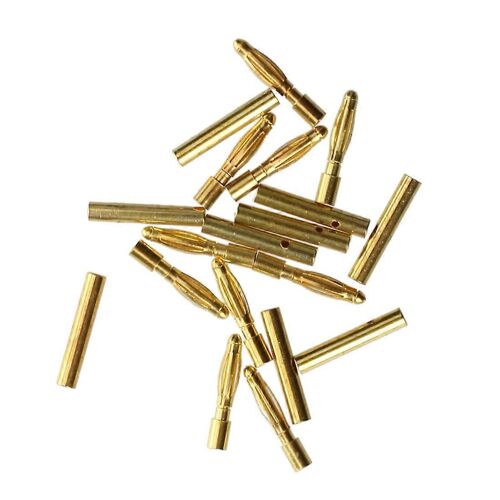 10 paires de connecteurs bananes mâles et femelles en cuivre de 2,0 mm, dorés