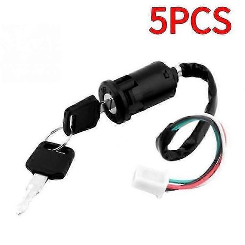 Interrupteur D'allumage Universel Pour Moto, Étanche, Verrouillage De Porte Électrique, Démarrage Électrique, Clé Pour Honda, Yamaha, Kawasaki, Suzuki, 1/2/5 Pièces, P202411261203-5 Pièces