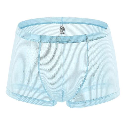 Boxer Sexy À Rayures Transparentes Pour Homme, Sous-Vêtement Respirant Et Érotique, Taille M
