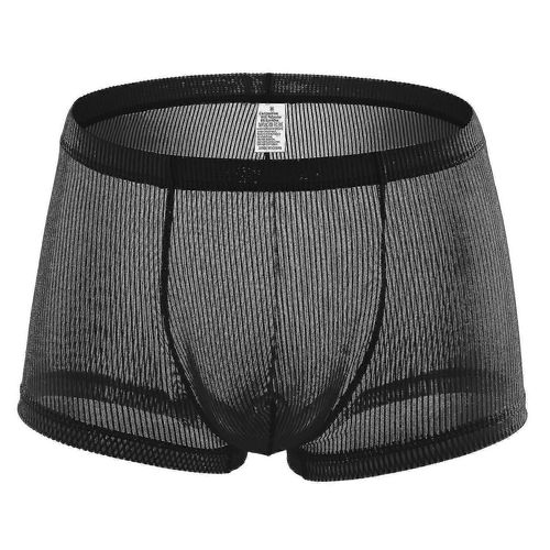 Boxer Sexy À Rayures Transparentes Pour Homme, Sous-Vêtement Respirant Et Érotique (Taille L)