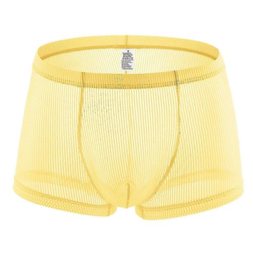 Boxer Sexy À Rayures Transparentes Pour Homme, Sous-Vêtement Respirant Et Érotique, Taille S