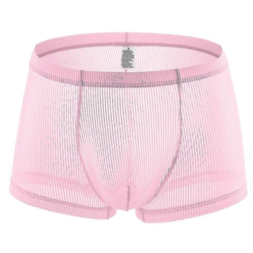 Boxer Sexy À Rayures Transparentes Pour Homme, Sous-Vêtement Respirant Et Érotique, Taille M