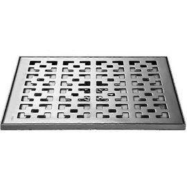 Caniveau de douche carré brossé Dww, siphon de sol en acier inoxydable avec grille amovible, filtre à cheveux, siphon de douche de salle de bain, couvercle de siphon, 20 x 20 cm