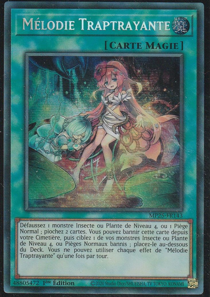 Carte Yu-Gi-Oh - Mélodie Traptrayante - Mp25-Fr143 - Prismatique Secrète Rare