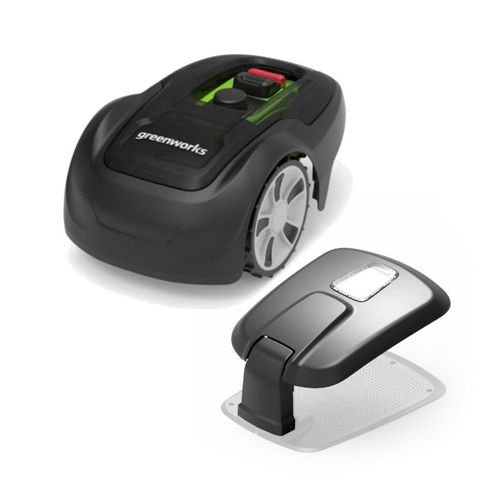 Pack robot tondeuse Optimow 5 GREENWORKS - pour 550m2 - avec garage